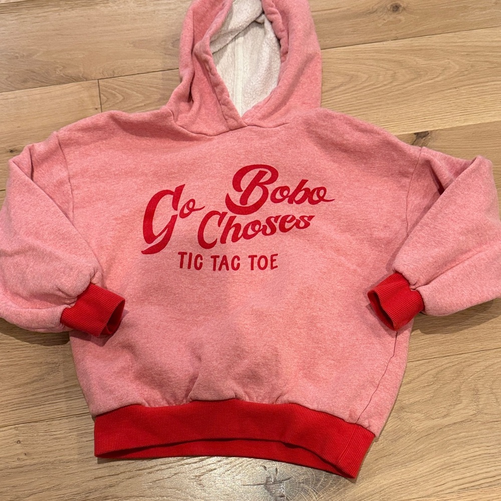 Bobo Choses Red and Pink Kids Hoodie